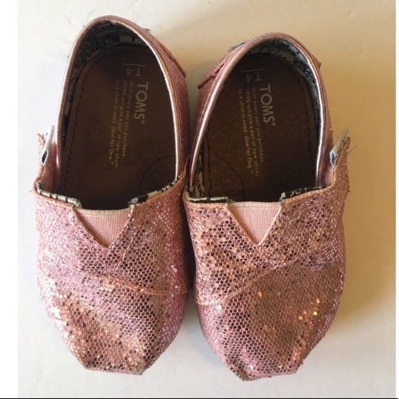 TOMS Pink Sequin Alpargatas Flats - Picture 3 of 7